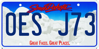 SD license plate 0ESJ73