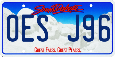 SD license plate 0ESJ96