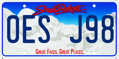 SD license plate 0ESJ98