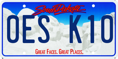 SD license plate 0ESK10
