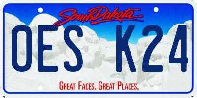 SD license plate 0ESK24