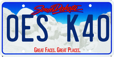 SD license plate 0ESK40