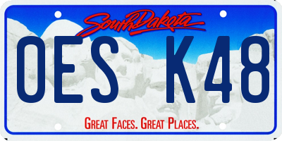 SD license plate 0ESK48