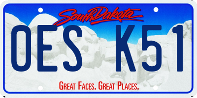 SD license plate 0ESK51