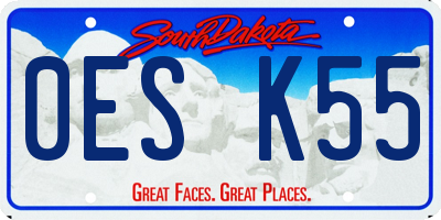 SD license plate 0ESK55