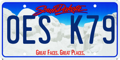 SD license plate 0ESK79