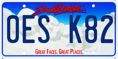SD license plate 0ESK82