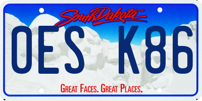 SD license plate 0ESK86