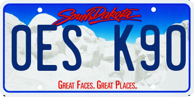 SD license plate 0ESK90