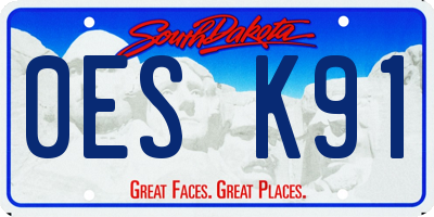 SD license plate 0ESK91