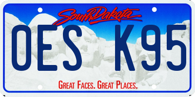 SD license plate 0ESK95