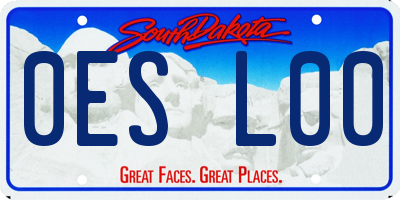 SD license plate 0ESL00