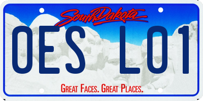 SD license plate 0ESL01