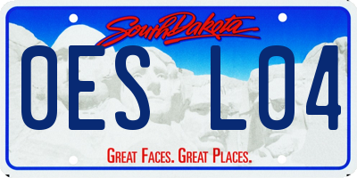 SD license plate 0ESL04