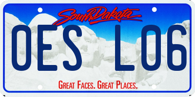 SD license plate 0ESL06