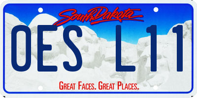 SD license plate 0ESL11