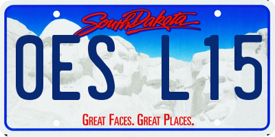 SD license plate 0ESL15