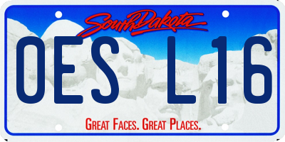 SD license plate 0ESL16