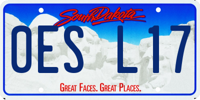 SD license plate 0ESL17