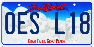 SD license plate 0ESL18