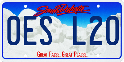 SD license plate 0ESL20