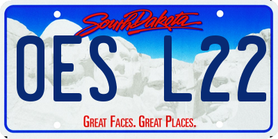 SD license plate 0ESL22