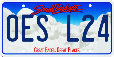 SD license plate 0ESL24
