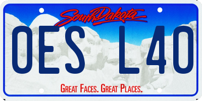 SD license plate 0ESL40