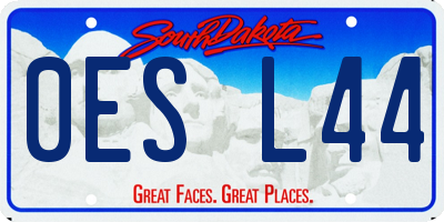 SD license plate 0ESL44