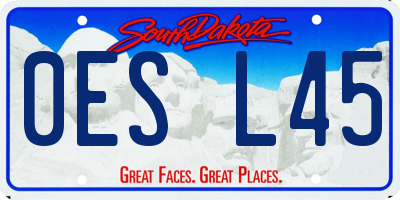 SD license plate 0ESL45