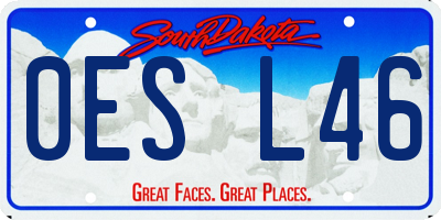 SD license plate 0ESL46