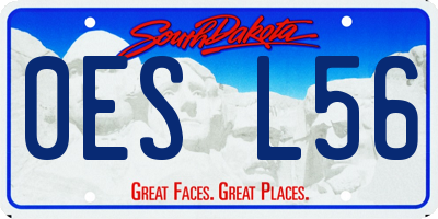 SD license plate 0ESL56