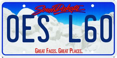 SD license plate 0ESL60