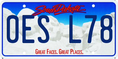 SD license plate 0ESL78