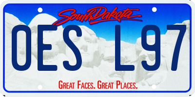 SD license plate 0ESL97