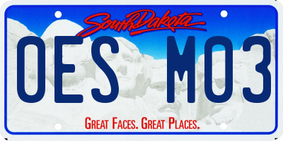 SD license plate 0ESM03