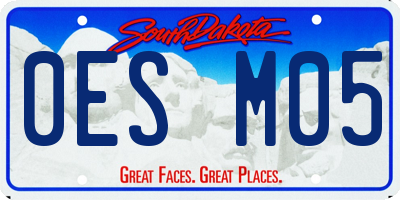 SD license plate 0ESM05