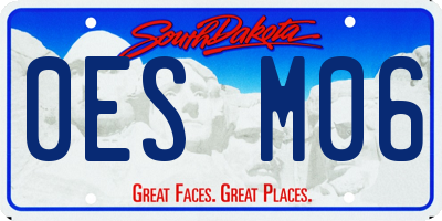 SD license plate 0ESM06