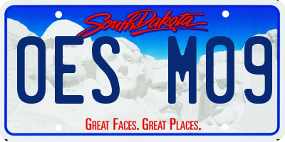 SD license plate 0ESM09