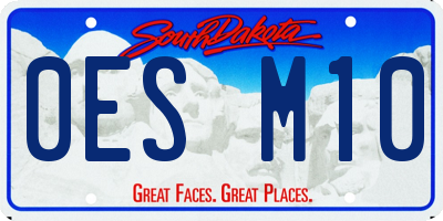 SD license plate 0ESM10