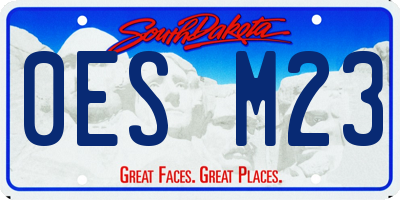 SD license plate 0ESM23