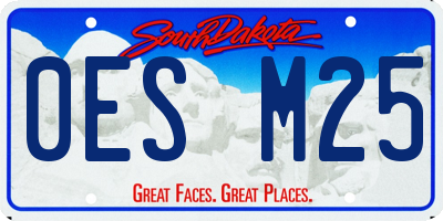 SD license plate 0ESM25