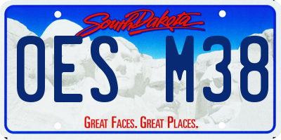 SD license plate 0ESM38