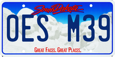 SD license plate 0ESM39