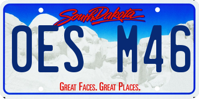 SD license plate 0ESM46