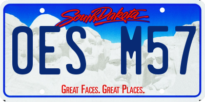 SD license plate 0ESM57