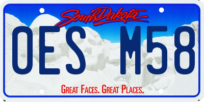 SD license plate 0ESM58