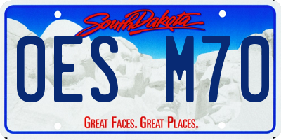 SD license plate 0ESM70