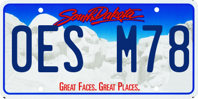 SD license plate 0ESM78