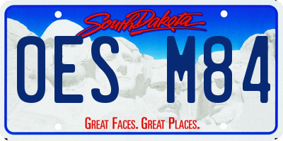 SD license plate 0ESM84